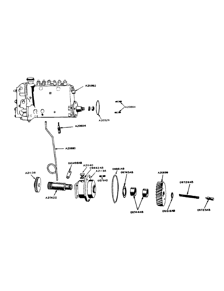 Схема запчастей Case IH 940 - (2-016) - DIESEL ENGINE, MULTIPLUNGER FUEL PUMP, SEE PAGE 6 OF SUPPLEMENT, ALSO SEE PAGE 5 (03) - FUEL SYSTEM