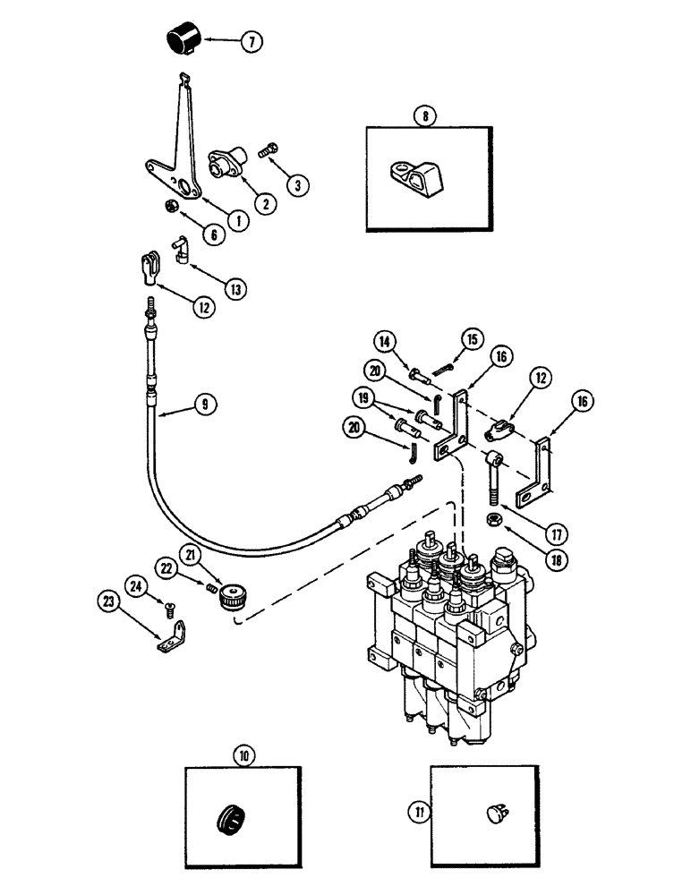 Схема запчастей Case IH 2290 - (8-412) - REMOTE HYDRAULICS, REMOTE ATTACHMENT, NUMBER 3 CIRCUIT, WITH LOCKOUT (08) - HYDRAULICS