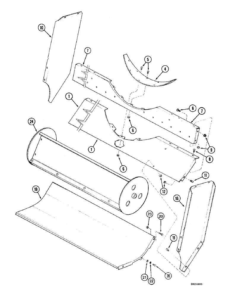 Схема запчастей Case IH 2166 - (9C-04) - DISCHARGE BEATER PAN, CORN AND GRAIN, FIXED (15) - BEATER & CLEANING FANS