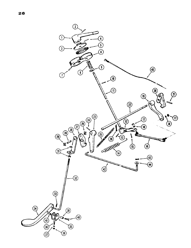 Схема запчастей Case IH 430 - (026) - THROTTLE LINKAGE, DUAL OR SINGLE FRONT WHEEL, 430 SERIES, 148 B SPARK IGNITION ENGINE (03) - FUEL SYSTEM