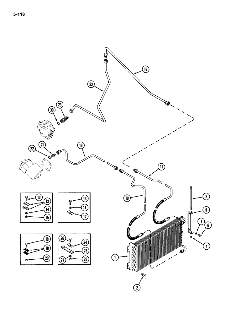 Схема запчастей Case IH 2094 - (5-118) - OIL COOLER (05) - STEERING