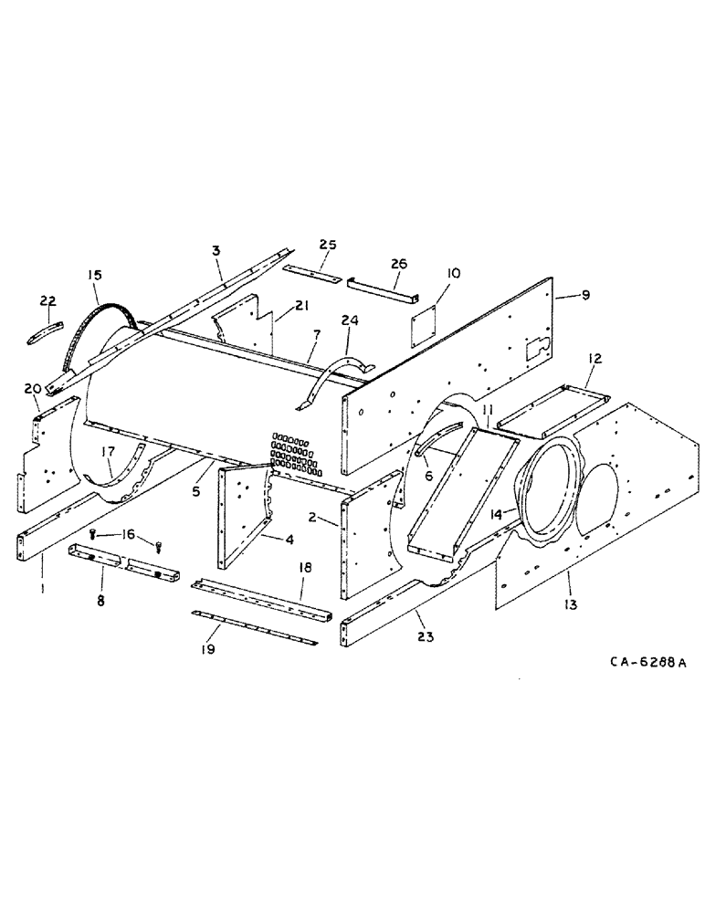 Схема запчастей Case IH 1482 - (21-11) - THRESHING ROTOR AND CONCAVES, CAGE (14) - THRESHING