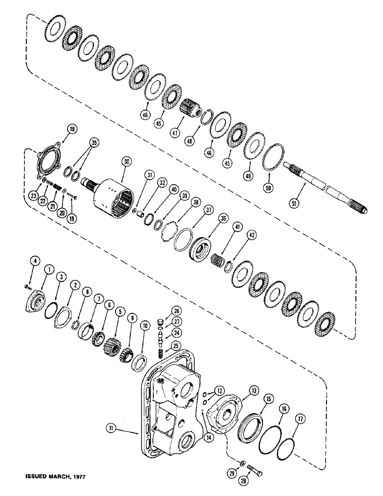 Схема запчастей Case IH 1570 - (158) - PTO CLUTCH AND BRAKE (06) - POWER TRAIN