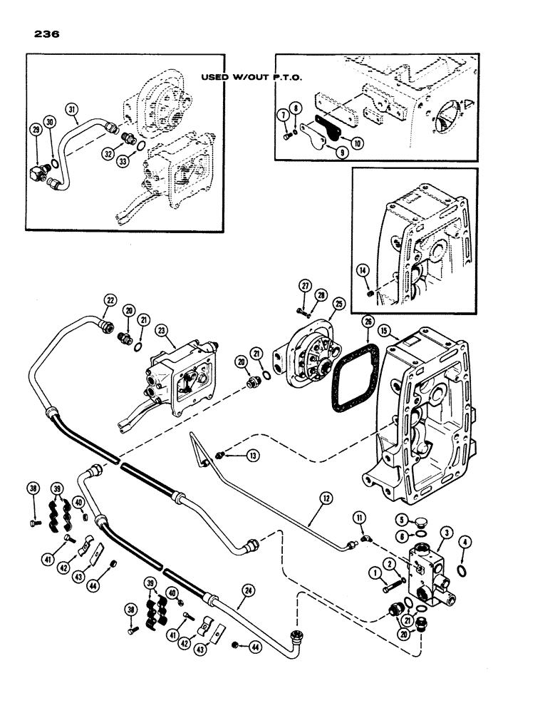 Схема запчастей Case IH 970 - (236) - HYDRAULIC SYSTEM, MECHANICAL SHIFT (08) - HYDRAULICS