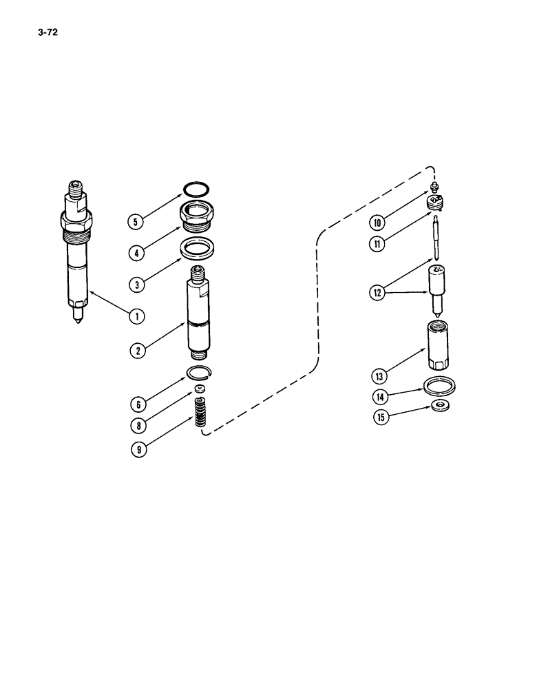 Схема запчастей Case IH 4994 - (3-72) - FUEL INJECTION NOZZLE, 866 CUBIC INCH DIESEL ENGINE (03) - FUEL SYSTEM