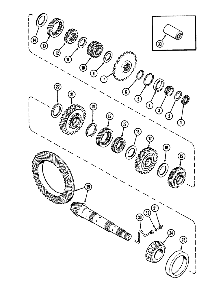 Схема запчастей Case IH 2290 - (6-280) - TRANSMISSION COUNTERSHAFT, TRANSMISSION SERIAL NUMBER 10237494 AND AFTER (06) - POWER TRAIN