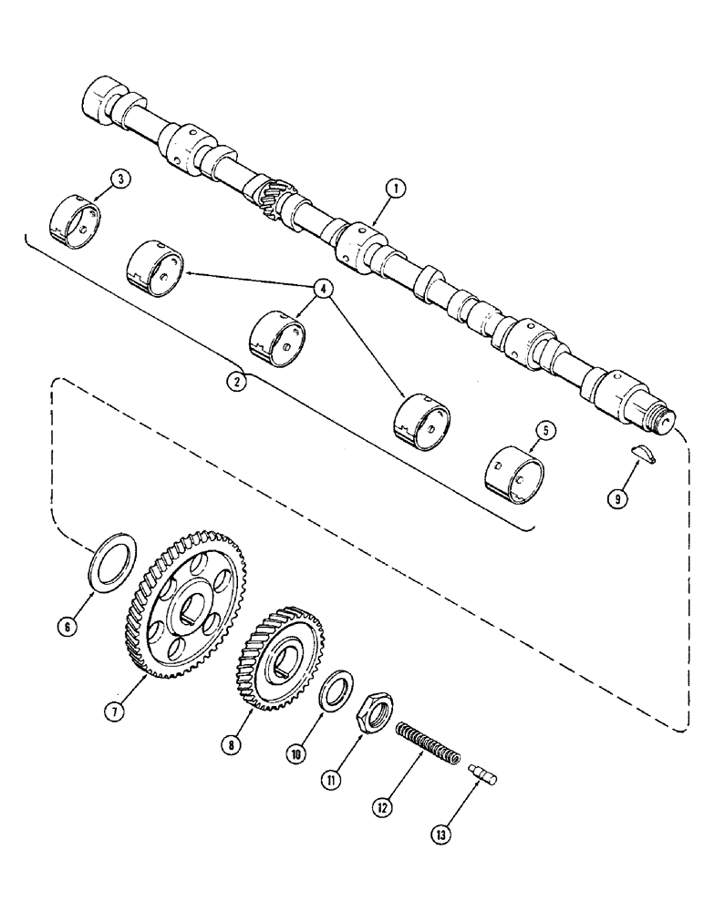 Схема запчастей Case IH 2590 - (2-38) - CAMSHAFT, 504BDT, DIESEL ENGINE (02) - ENGINE