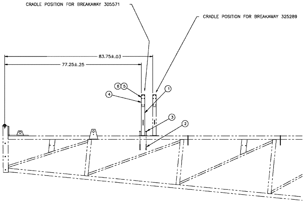 Схема запчастей Case IH SPX3310 - (08-019) - OUTER CRADLE ASSEMBLY - 80 (09) - BOOMS