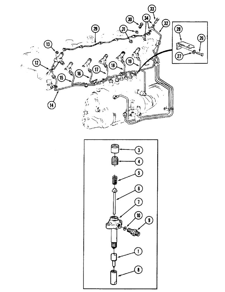 Схема запчастей Case IH 4890 - (3-66) - FUEL INJECTION SYSTEM, 674 CUBIC INCH DIESEL ENGINE, USED WITH A46568 FUEL INJECTION PUMP (03) - FUEL SYSTEM