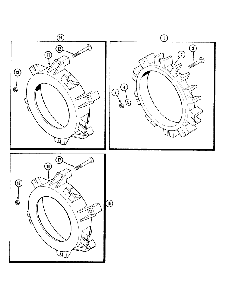 Схема запчастей Case IH 4690 - (6-218) - WHEEL WEIGHTS (06) - POWER TRAIN