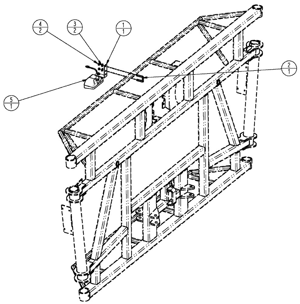 Схема запчастей Case IH SPX3320 - (11-055) - LIGHT GROUP, CENTER SECTION Options