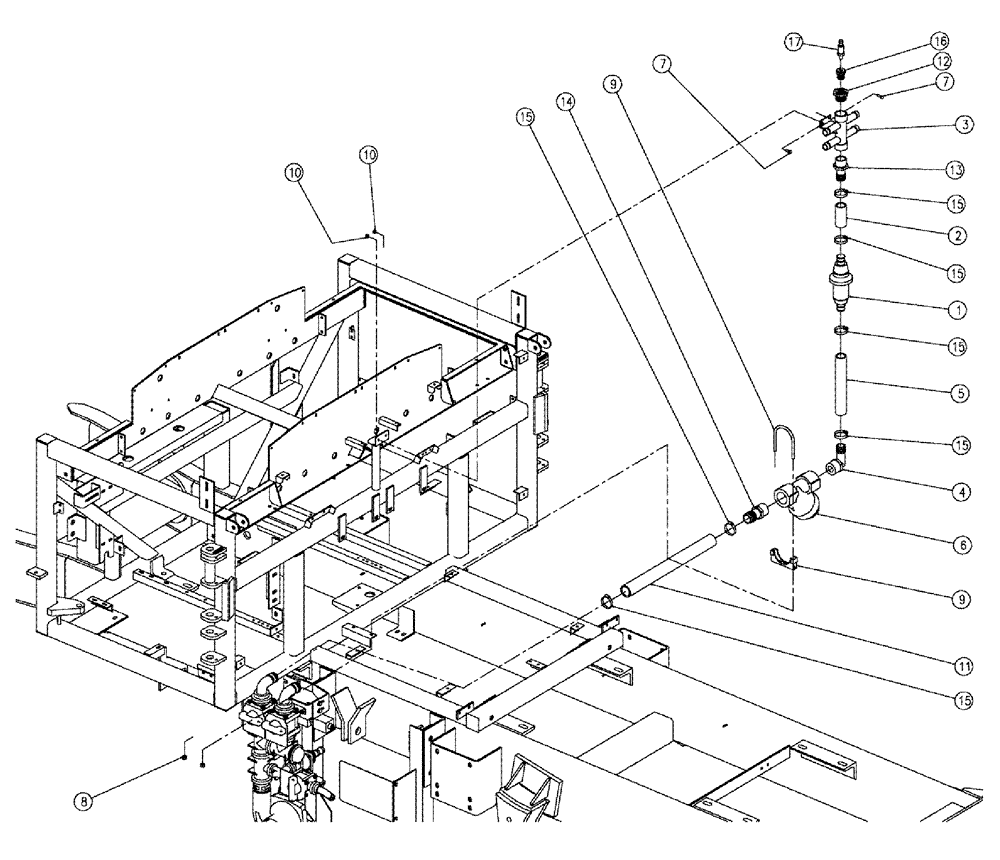 Схема запчастей Case IH 810 - (10-024) - MANIFOLD GROUP, FLEX LIQUID, 60’ & 70’ Wet Kit