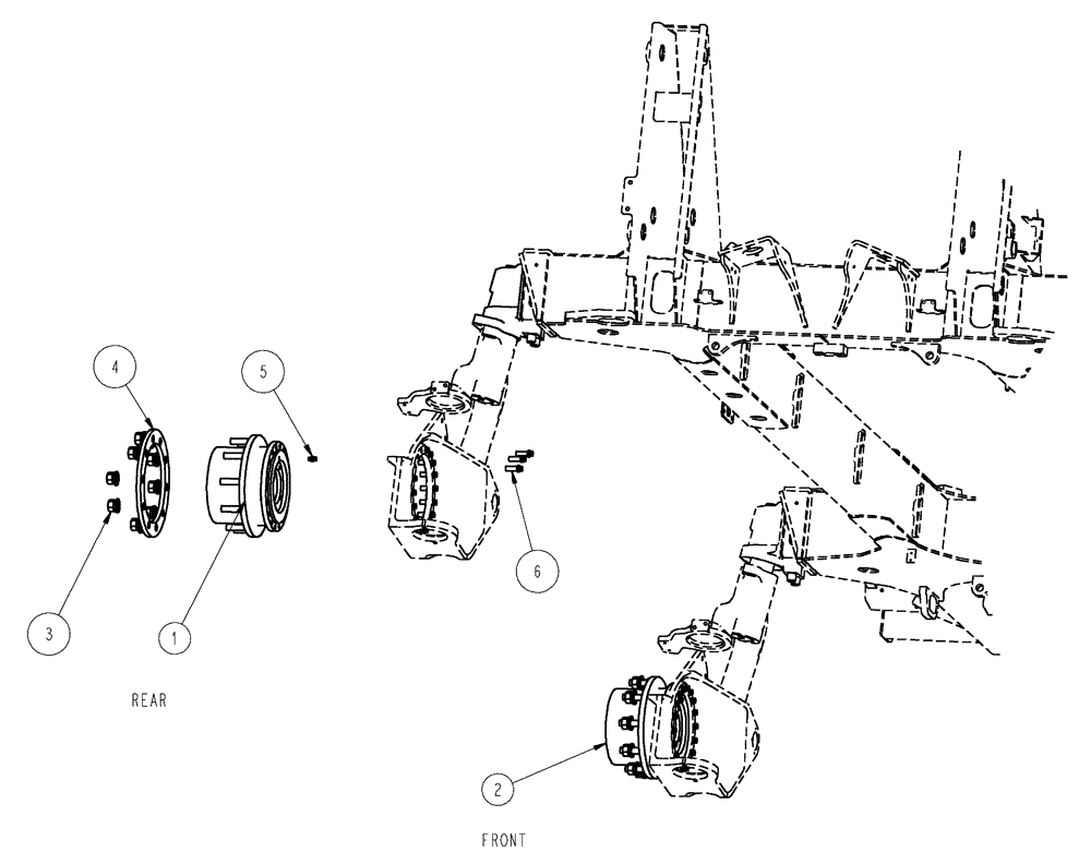 Схема запчастей Case IH 3210 - (05-001) - GEAR RATIO GROUP Hub, Wheel & Tires