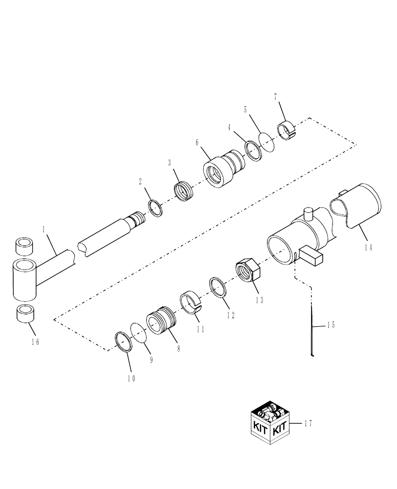 Схема запчастей Case IH BHX1102 - (44) - SWING CYLINDER 