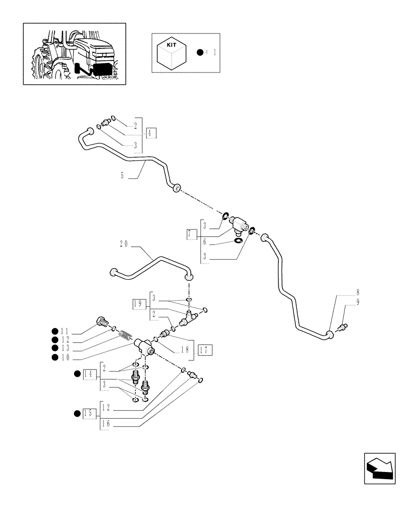 Схема запчастей Case IH MAXXUM 115 - (1.29.7/13[01]) - 113 L/MIN CCLS PUMP FOR SPS - GEARBOX LUBRICATION PIPING - C6562 (VAR.330835-331836-332836 / 743744) (03) - TRANSMISSION