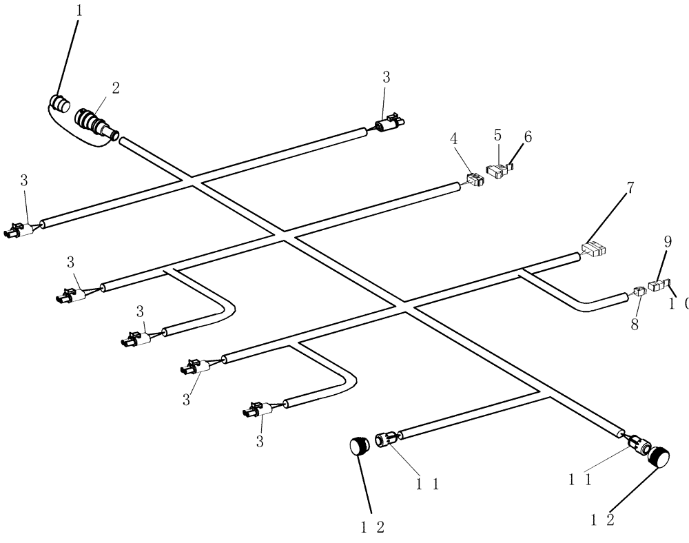 Схема запчастей Case IH ATX700 - (03.030.1) - HARNESS, POSITION MONITOR TOW BETWEEN Electrical/Electronics