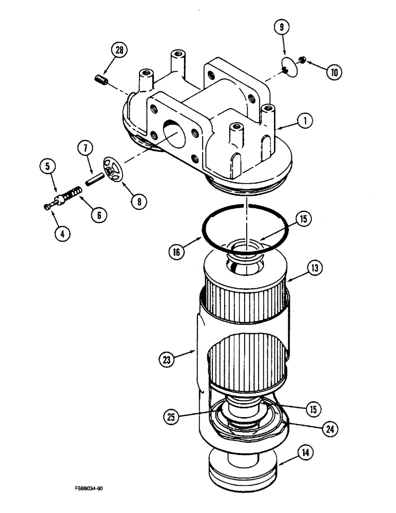 Схема запчастей Case IH STEIGER - (8-20) - HYDRAULIC OIL FILTER ASSEMBLY (08) - HYDRAULICS