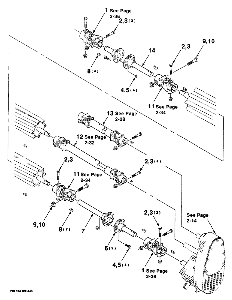 Схема запчастей Case IH SC414 - (2-24) - DRIVE ASSEMBLY, 14 FOOT (09) - CHASSIS