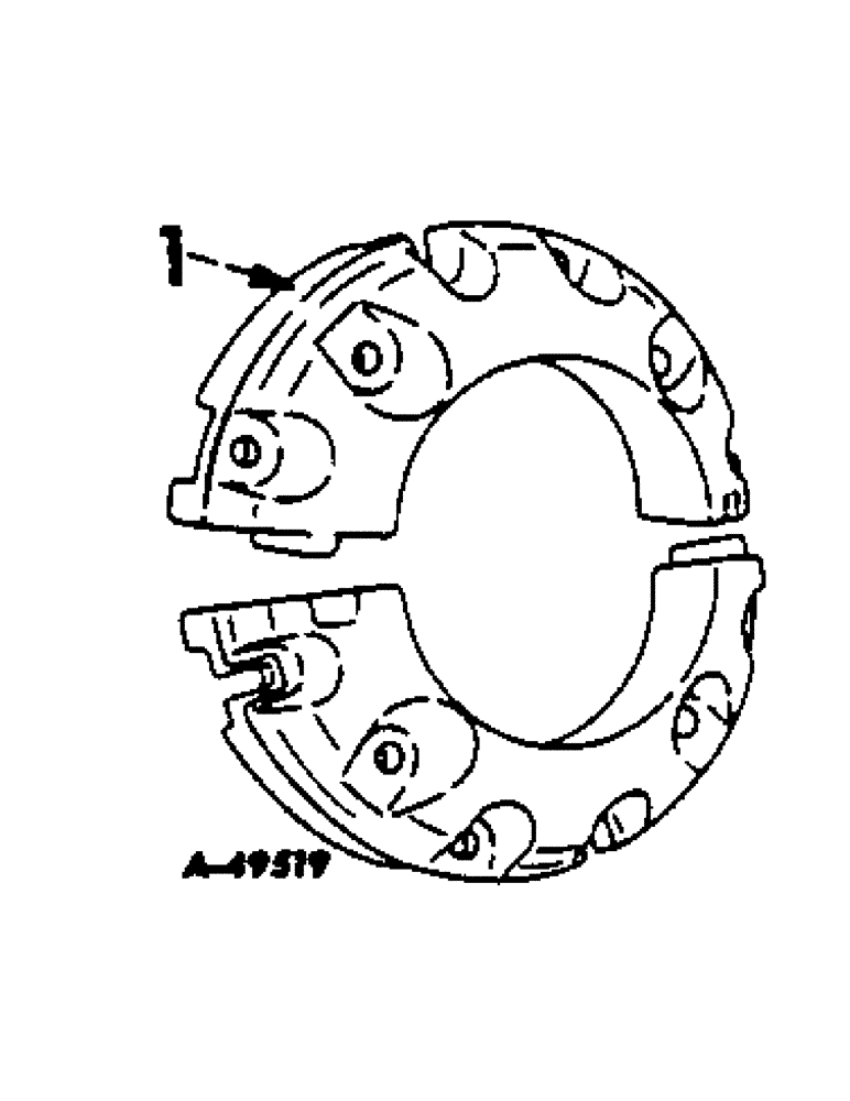 Схема запчастей Case IH 460 - (153) - WHEELS, REAR WHEEL WEIGHTS, SPLIT TYPE, TRACTORS W/24" REAR WHEELS, INTERNATIONAL 460 SERIES (11) - WHEELS