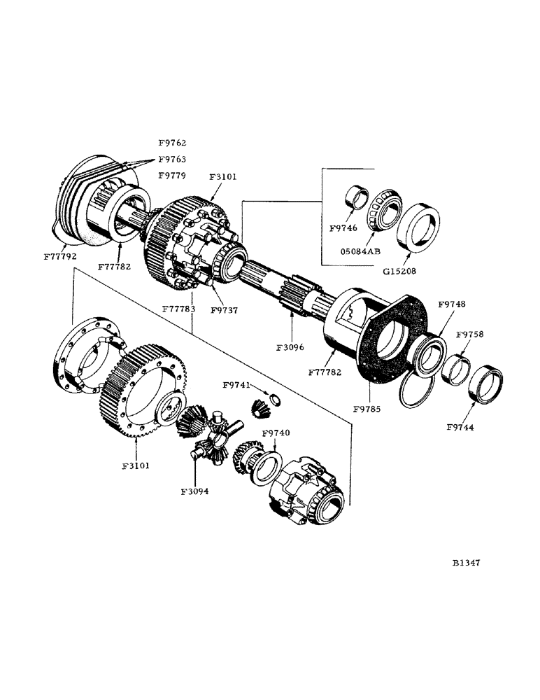 Схема запчастей Case IH 800 - (274) - DIFFERENTIAL (14) - MAIN GEARBOX & DRIVE