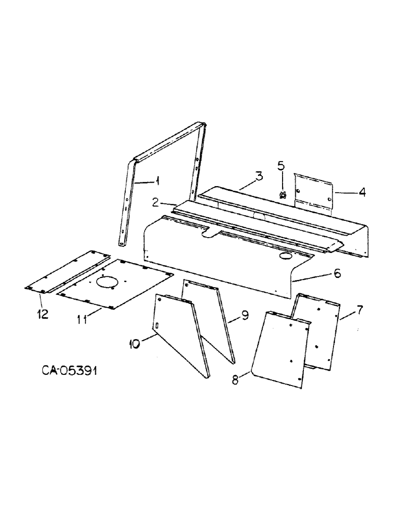 Схема запчастей Case IH 4386 - (13-02) - CAB AND SUPERSTRUCTURE, HOOD AND PANELS, 4386 TRACTORS (05) - SUPERSTRUCTURE