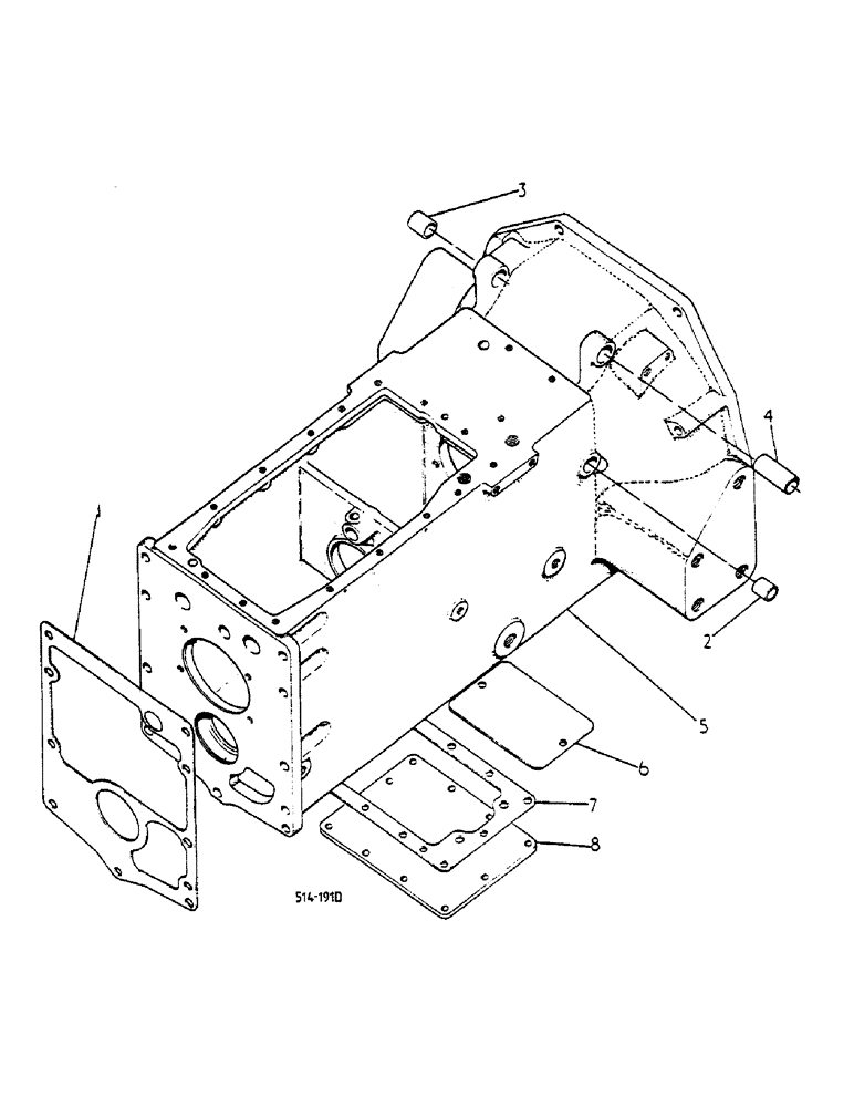 Схема запчастей Case IH HYDRO 84 - (07-046) - CLUTCH HOUSING AND CONNECTIONS (04) - Drive Train