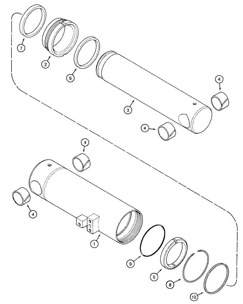 Схема запчастей Case IH 2555 - (08-26) - DRUM LIFT CYLINDER ASSEMBLY (07) - HYDRAULICS