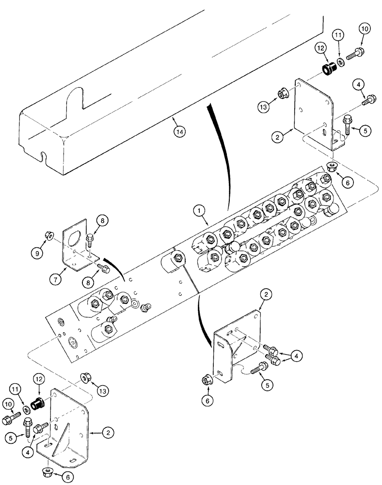 Схема запчастей Case IH 2155 - (8-36) - MANIFOLD VALVE AND MOUNTING (07) - HYDRAULICS