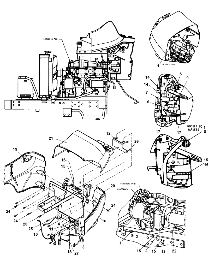 Схема запчастей Case IH D40 - (06.02.01) - MAIN HARNESS (06) - ELECTRICAL SYSTEMS