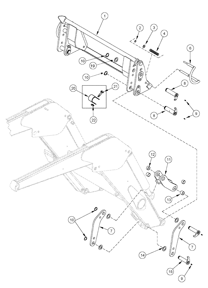 Схема запчастей Case IH L505 - (09-03) - QUICK ATTACH ADAPTER (09) - CHASSIS/ATTACHMENTS