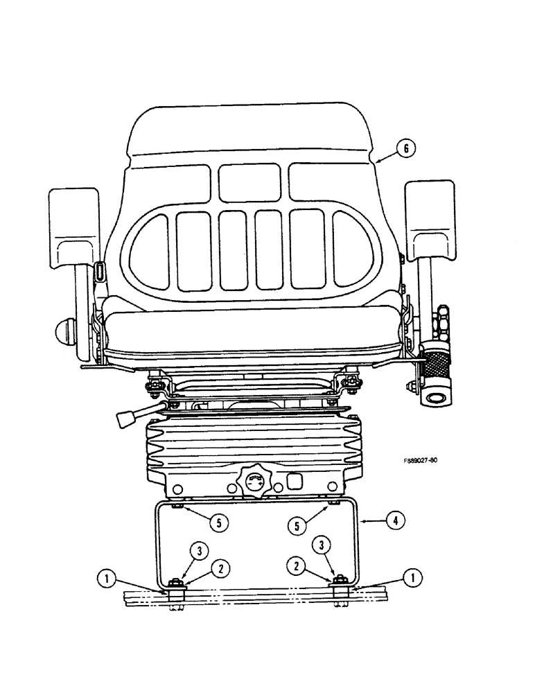 Схема запчастей Case IH 9150 - (9-042) - SEAT MOUNTING, MECHANICAL SUSPENSION SEAT, ROPS (09) - CHASSIS/ATTACHMENTS