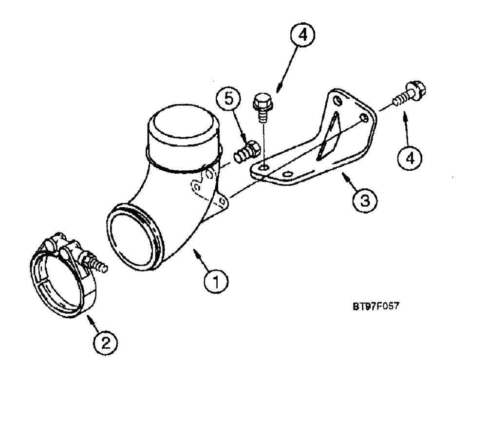 Схема запчастей Case IH SPX3200 - (03-019) - EXHAUST SYSTEM (10) - ENGINE