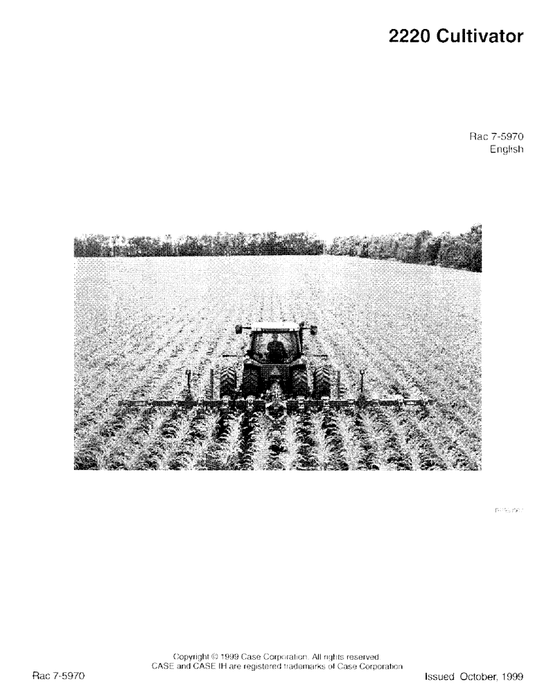 Схема запчастей Case IH 2220 - (1) - 2220 CULTIVATOR 