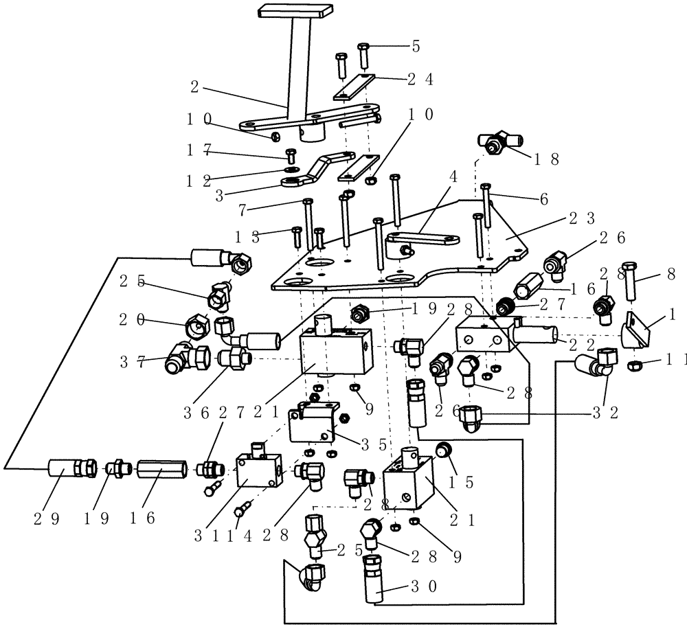 Схема запчастей Case IH 700 - (35.900.04) - HYDRAULIC, PLATE ASSEMBLY (35) - HYDRAULIC SYSTEMS