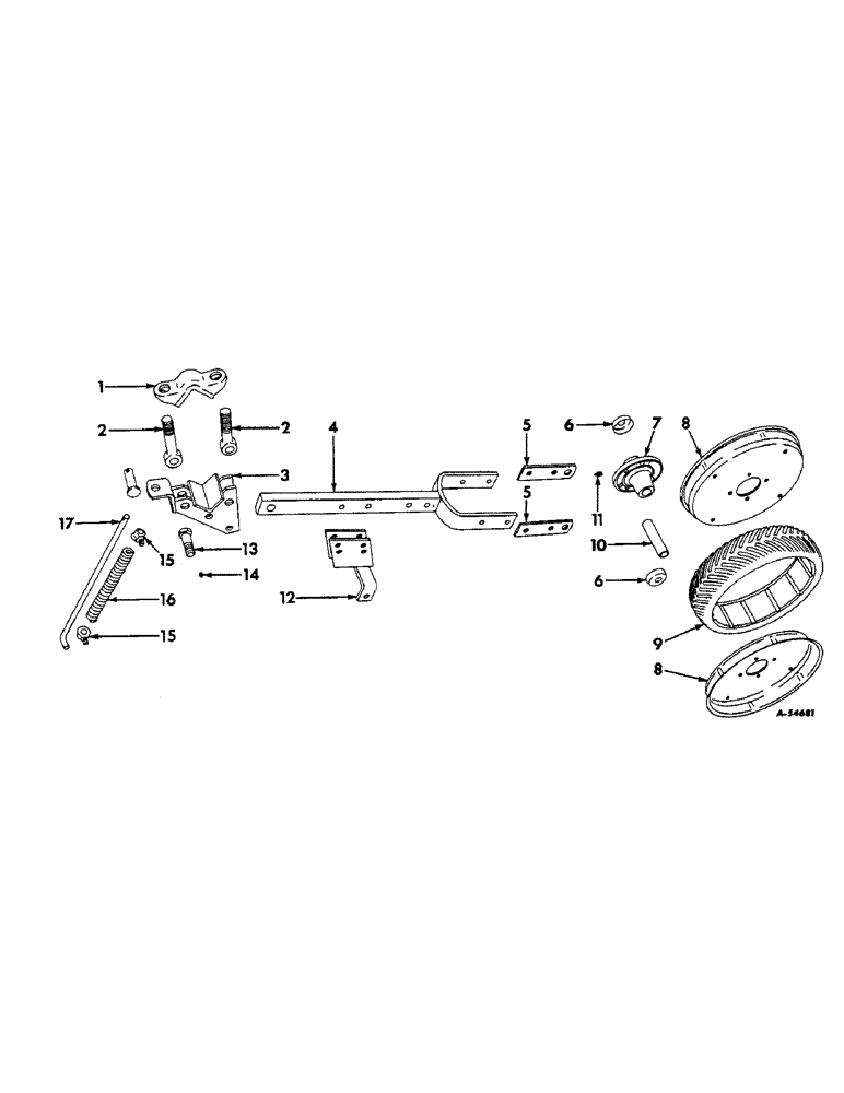 Схема запчастей Case IH 186 - (C-11) - PLANTER ATTACHING UNIT, GAUGE WHEEL CONTROLLED FLEXIBLE ATTACHING UNIT, FOR 2-1/4 SQUARE TOOL BAR 