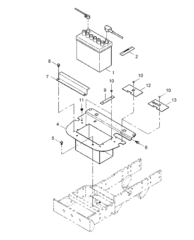 Схема запчастей Case IH DX23 - (06.03) - BATTERY (06) - ELECTRICAL SYSTEMS