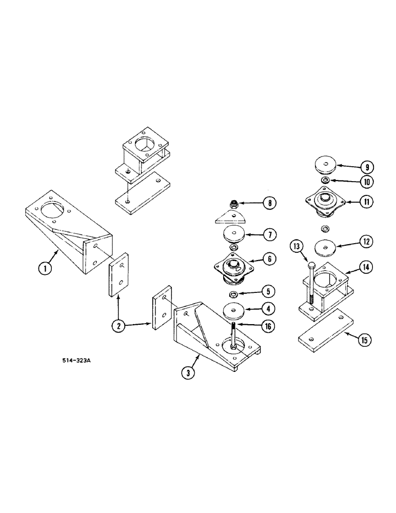 Схема запчастей Case IH 248 - (9-878) - CAB MOUNTINGS (09) - CHASSIS