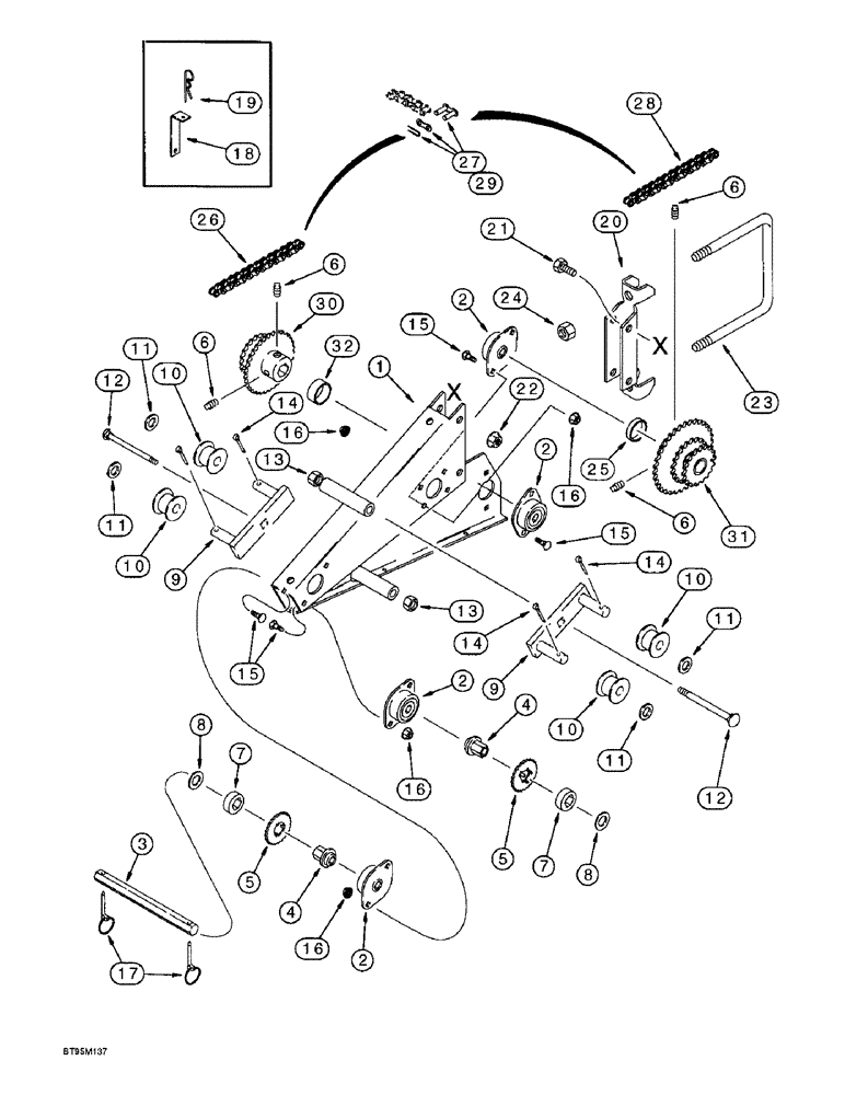 Схема запчастей Case IH 955 - (9B-16) - SEED DRIVE SPEED CHANGE, 12 ROW NARROW - VERTICAL FOLD (09) - CHASSIS/ATTACHMENTS