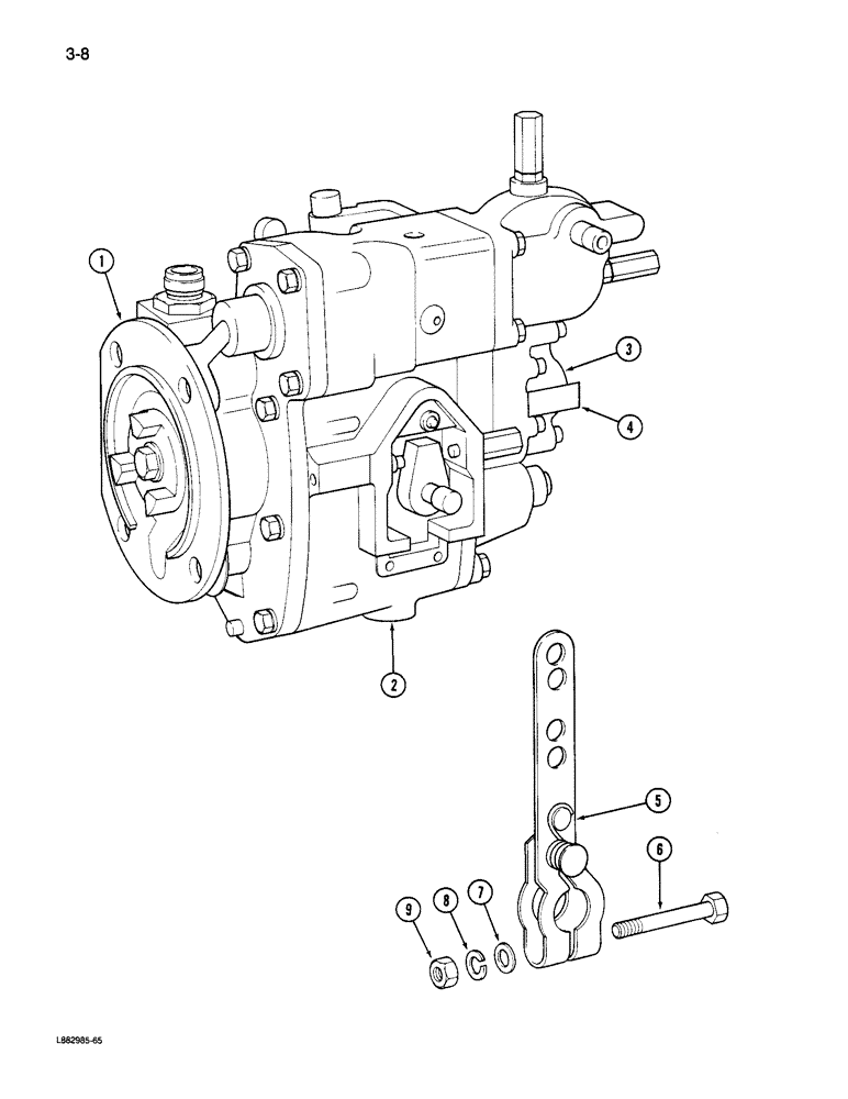 Схема запчастей Case IH 9180 - (3-08) - FUEL INJECTION PUMP 855 ENGINE (03) - FUEL SYSTEM