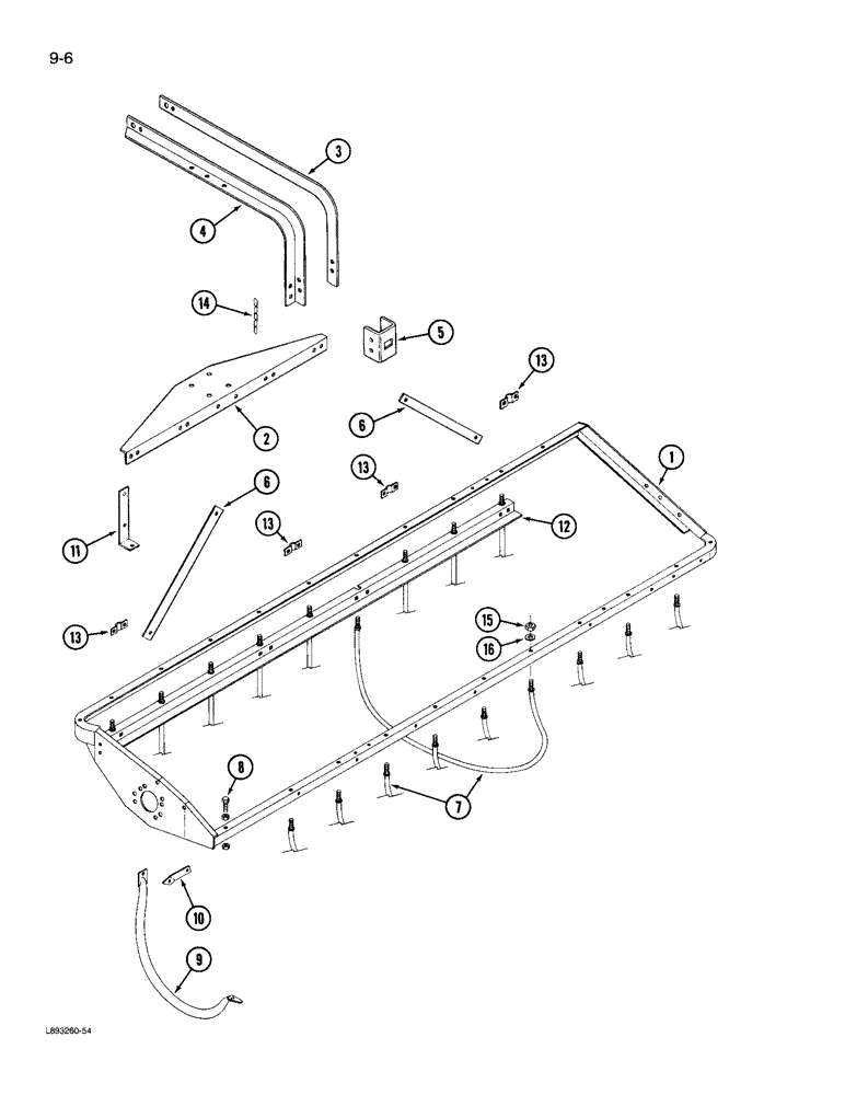 Схема запчастей Case IH 960 - (9-06) - SUBFRAME AND BASKET ASSEMBLY (09) - CHASSIS