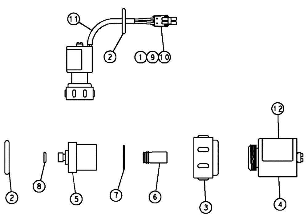 Схема запчастей Case IH SPX4410 - (12-011) - SOLENOID, AIM, WILGER 150P (06) - ELECTRICAL