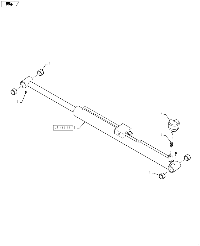 Схема запчастей Case IH 4430 - (35.964.07) - PARALLEL LINKAGE CYLINDER, ALL BOOMS (35) - HYDRAULIC SYSTEMS