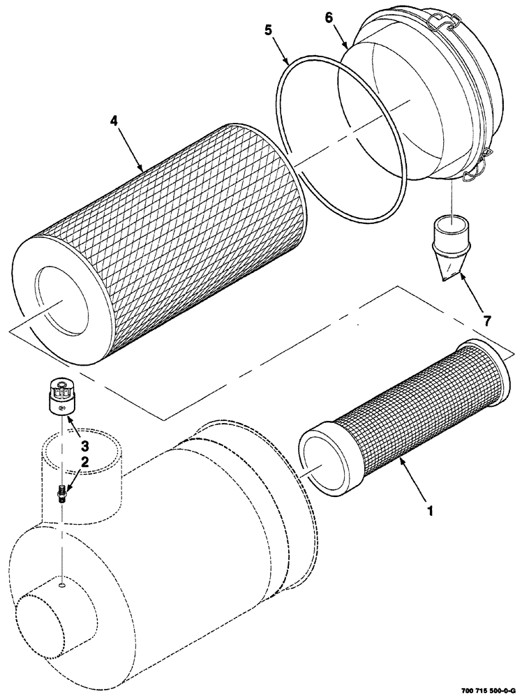 Схема запчастей Case IH 8870 - (03-08) - AIR CLEANER ASSEMBLY (10) - ENGINE