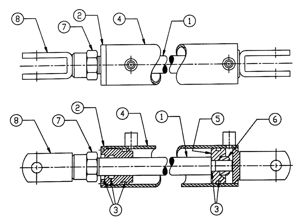 Схема запчастей Case IH FLEX-AIR - (07-004) - CYLINDER, 2.5" X 20" Hydraulic Components