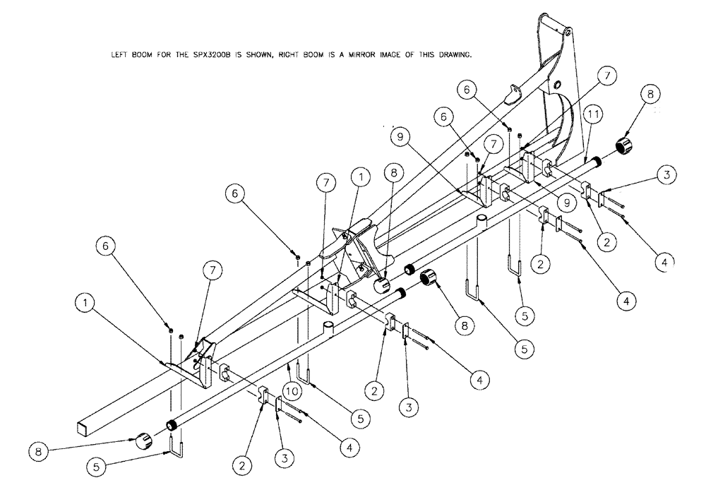 Схема запчастей Case IH SPX3200 - (09-031) - NOZZLE, 80 OUTER 10" Liquid Plumbing