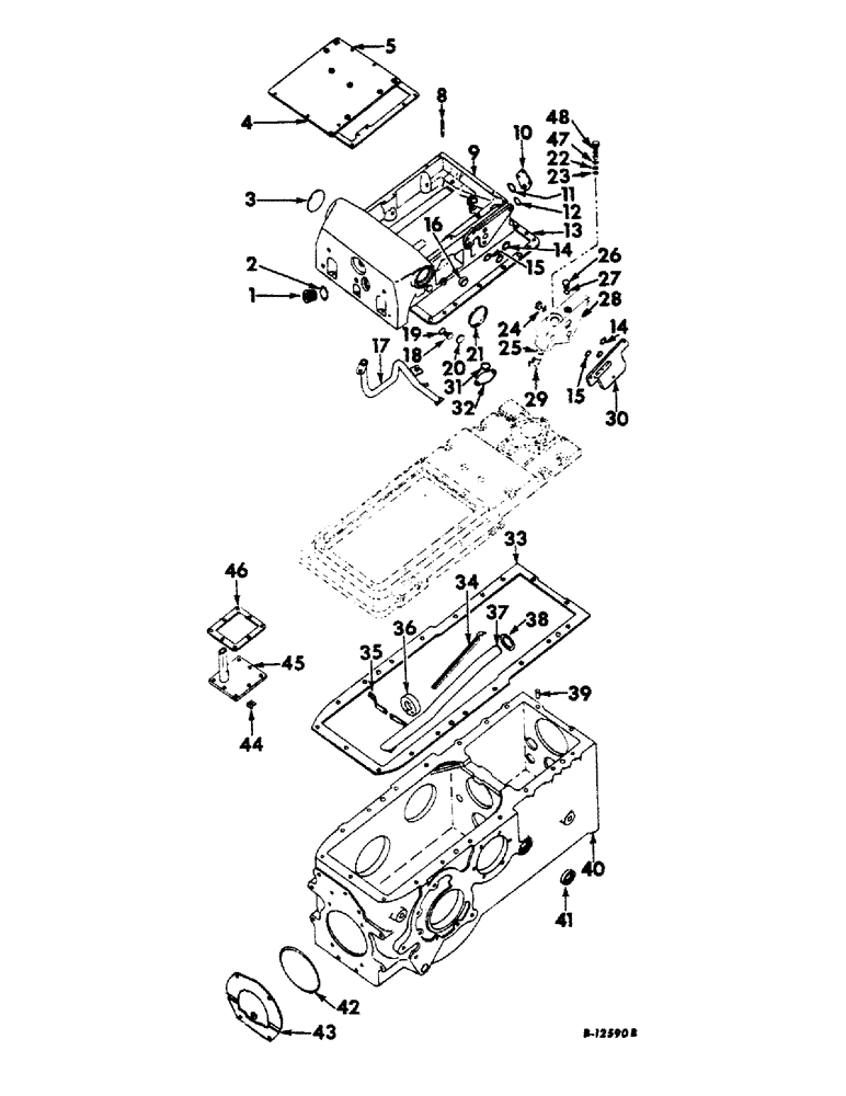 Схема запчастей Case IH 606 - (102) - REAR FRAME AND DRIVING MECHANISMS, REAR FRAME, REAR FRAME COVER AND CONNECTIONS Rear Frame & Driving Mechanisms