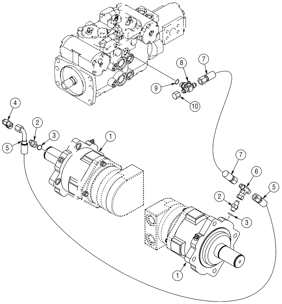 Схема запчастей Case IH 85XT - (07-04) - HYDRAULIC CIRCUIT, BRAKE, NORTH AMERICAN MODELS JAF0352234-, EUROPEAN MODELS JAF0352715- (07) - BRAKES