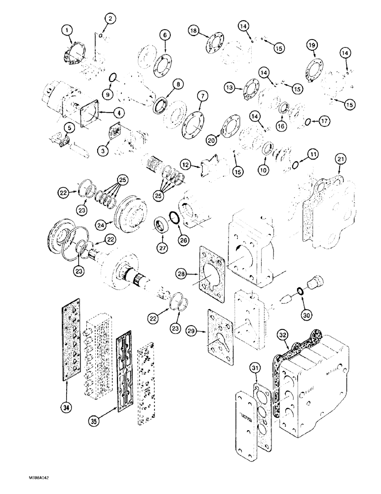 Схема запчастей Case IH 9310 - (6-028) - TRANSMISSION ASSEMBLY, TRANSMISSION GASKET KIT (06) - POWER TRAIN