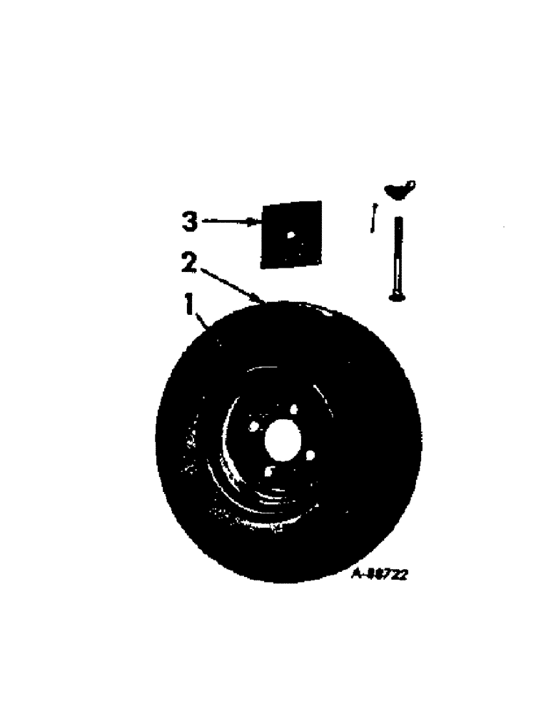 Схема запчастей Case IH VARIOUS - (B-146) - SPARE WHEEL ATTACHMENT, 1965 AND SINCE 