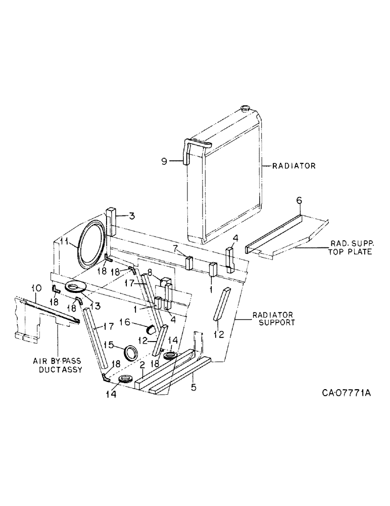 Схема запчастей Case IH 3688 - (06-09) - COOLING, RADIATOR SUPPORT SEALS Cooling